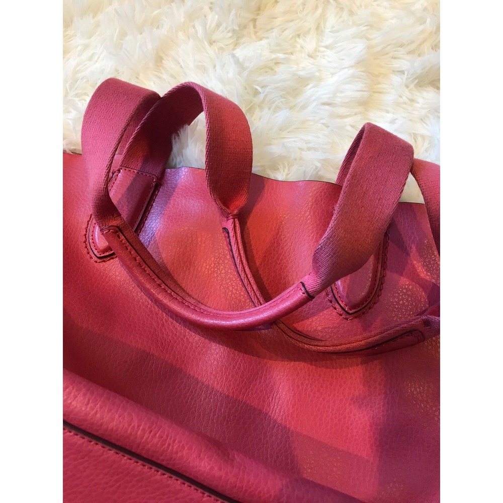 Coach Central Tote Pink Pebbled Leather Shoulder Bag F58660 Purple Interior - Picture 11 of 13